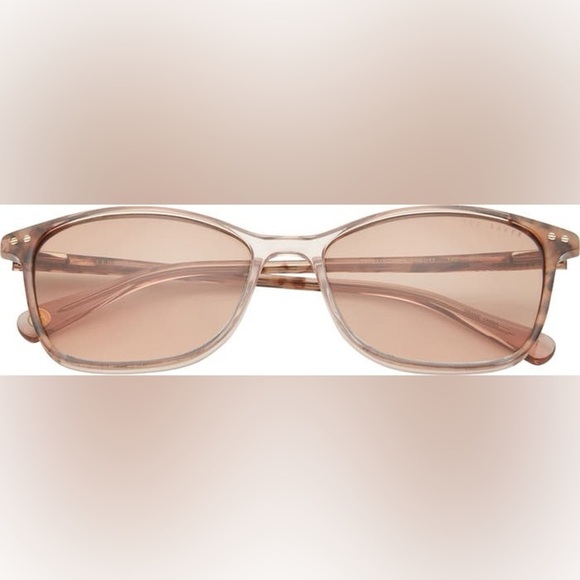 Ted Baker London Rectangle Sunglasses, Blush, NWT - Picture 1 of 2